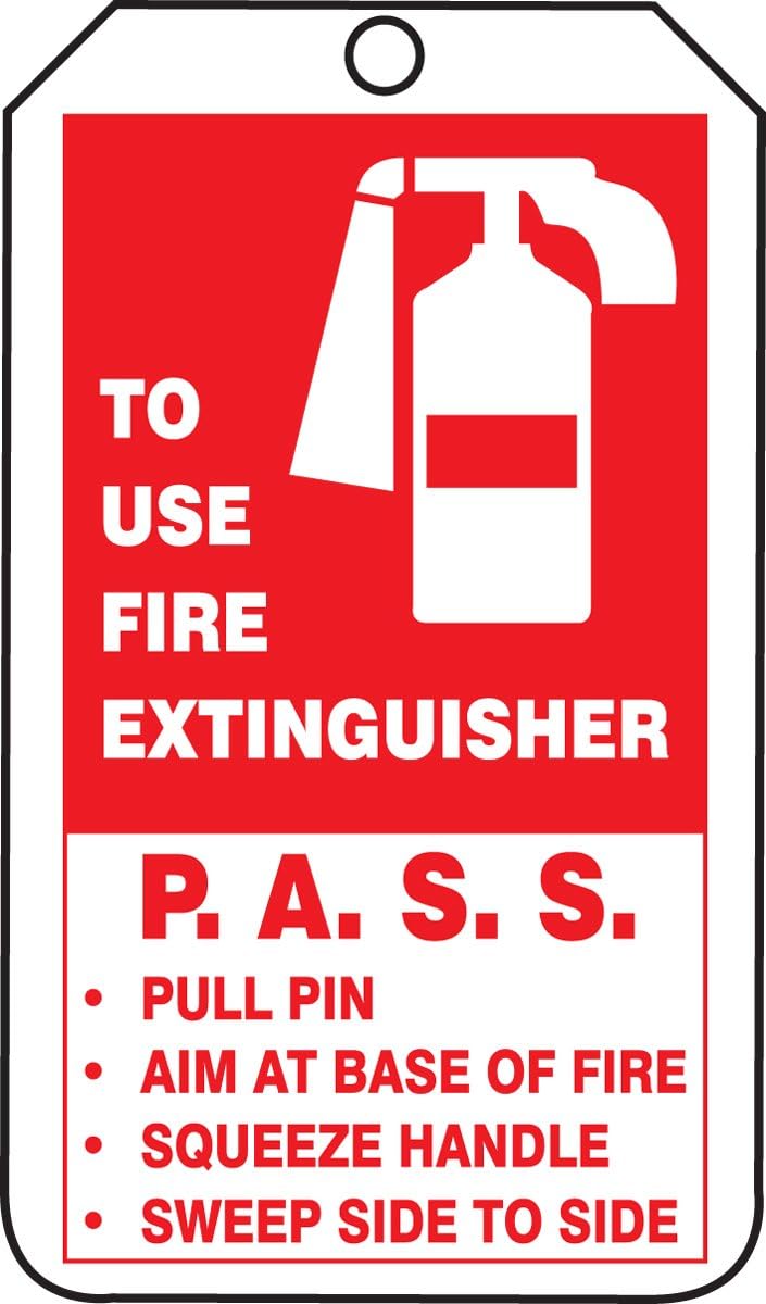 AccuformNMC "FIRE Extinguisher Inspection Record" Pack of 25 Mini PF-Cardstock Tags, 4.25" x 2.13", PF-Cardstock, Red/Black on White, TRM101CTP, American Made Safety Tags, Signs, and Labels - Image 3